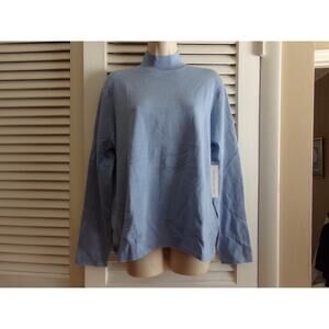 Pursuits.‎ Ltd baby blue silk blend turtleneck L NWT Classic soft Transition